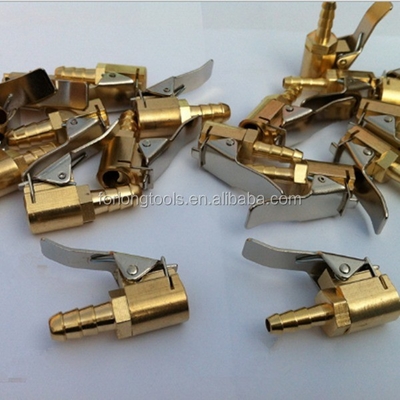 Universal Car Fitment 6mm Slang Messing Body Air Chuck met Zink Alloy Clip De ultieme vervangings-/reparatieoplossing