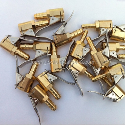 Universal Car Fitment 6mm Slang Messing Body Air Chuck met Zink Alloy Clip De ultieme vervangings-/reparatieoplossing