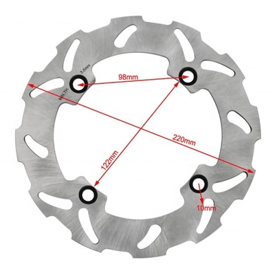 Lichte 220 mm achterremplaat rotor voor Honda CR E 125 CR R 125 AX-1 250 Vaste ontwerp 4 montage gaten 0,62 kg