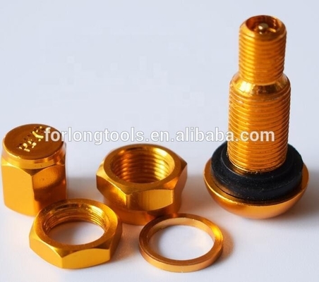 Universele montage ALUMINIUM Auto Tubeless Wheel Tire Valve Stem met stof caps en caps van RAYS