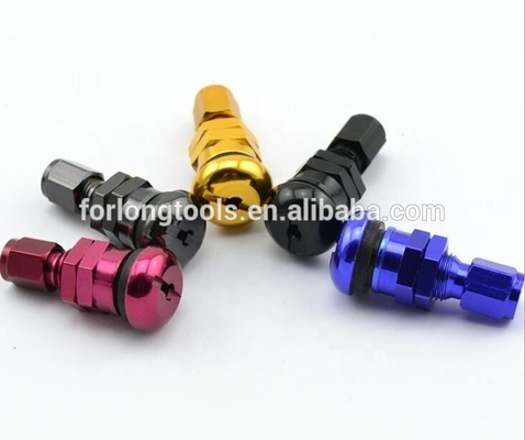 Universele montage ALUMINIUM Auto Tubeless Wheel Tire Valve Stem met stof caps en caps van RAYS
