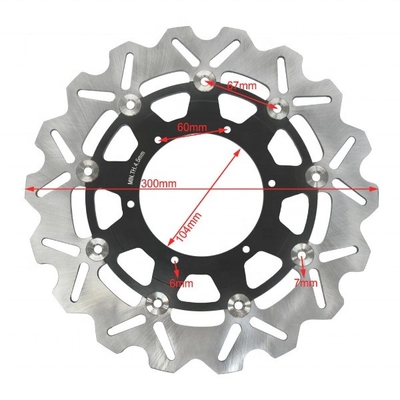 105mm ID 300MM Floating Brake Disc van roestvrijstalen motorfiets voor BMW F 650 F 650 CS F 650 GS 4,5 mm Dikte en remmen
