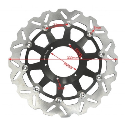 6 Montagegat 330mm roerende remplaat rotor van roestvrij staal motorfiets voor Honda CBR929 RR CBR954 RR en prestaties
