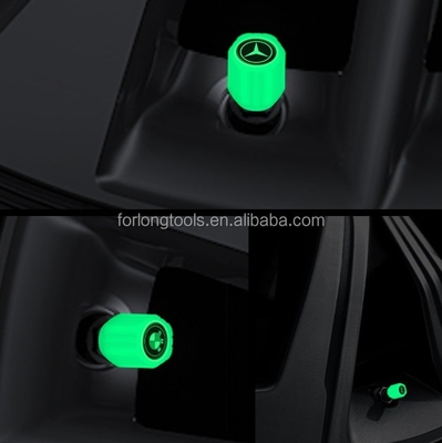 Vervang/repareer ABS Auto Wiel Stof Cap Auto Glow band Stem Air Valve Cover Licht Autoluminescentie voor universele jaar Doel