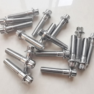 Universal Steel Chrome Plated Split Rim Assembly Bolts M7 x 32mm voor wielen Geen ontwerp alleen stijl Geen extra functies