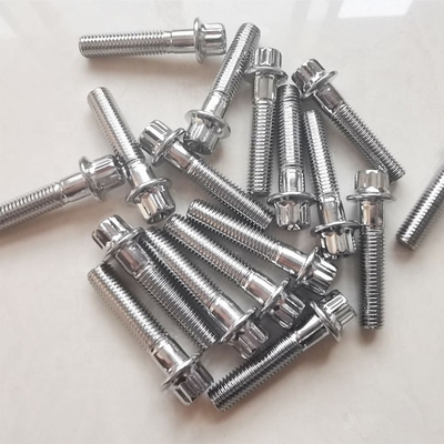 Universal Steel Chrome Plated Split Rim Assembly Bolts M7 x 32mm voor wielen Geen ontwerp alleen stijl Geen extra functies