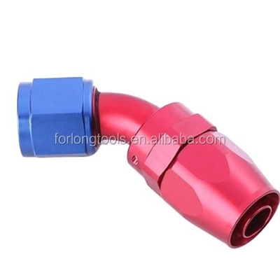 Universal Car Fitment Performance Aluminium AN4 AN6 AN8 AN10 Swirl Fittings met 45 graden hoekverbindingen