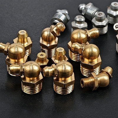 Hoogtemperatuurbestendig Messing M8 M10 M6 5/16-24 1/4-19 1/4-28 Vet Zerk Nippel Fitting voor industriële toepassingen
