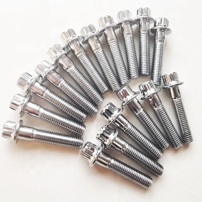 Universal Split Rim Steel Bolts M7 x 32 mm voor BBS Wielen Hoogtenspanning Chrome Plated