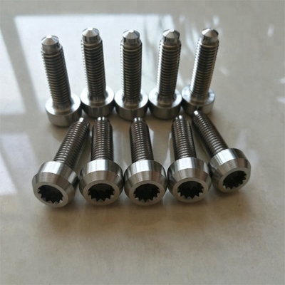 Gemakkelijk te installeren en duurzaam M7 * 24mm Titanium Split Rim Bolts voor BBS DIN Standard Natural Finish