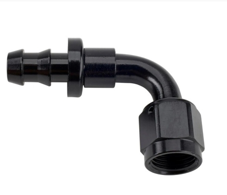 Op maat gemaakte ondersteuning Ronde kopcode Zwarte aluminium Push-On slang Eind Fitting Kit AN6 9PCS Vrouwelijke aansluiting en duurzaam