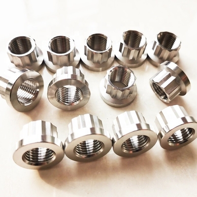 Universele 12 punt flens moeren 3/8-24 draad 7/16&quot; SOCKET/WRENCH gemaakt van hoge sterkte titanium legering voor veelzijdigheid