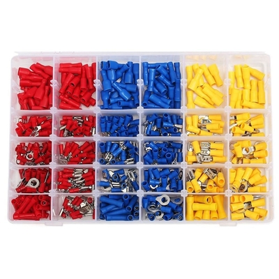 480pcs geïsoleerde terminals elektrische krimp connector kont spade ring vork terminal set kit met geval voor jaar universeel