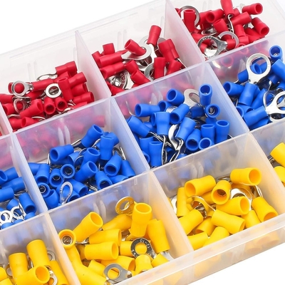 480pcs geïsoleerde terminals elektrische krimp connector kont spade ring vork terminal set kit met geval voor jaar universeel