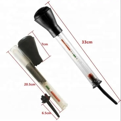 Zwart en rood 330mm/13&quot; Glasrubberbuislengte Autobatterij Hydrometer voor snelle detectie van zuurwater elektrolyt