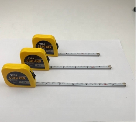 10 voet * 1/4 &quot; Magnetische raceband Stagger Tape Meting met breed lemmet en industriële kwaliteit metalen constructie
