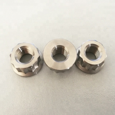 1.25 M8-moeren met pitchflangen in titanium van de kwaliteit 6AL4V voor DIN-standaardmechanische toepassingen