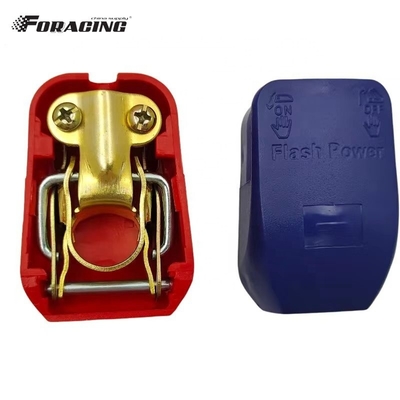 Universale batterijterminals Plastic Protect Cover for Car Cable Terminal Clamps Connectors in blauw en rood materiaal
