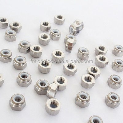 Titaniumlegering M6x1.25 Hex Flange Head Lock Nuts met universele afwerking en Nylon Insert voldoen aan de DIN-normen