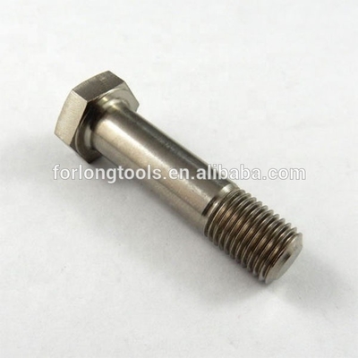 6AL-4V Titanium legering Natuurlijke afwerking TITANIUM 3/8-24 x 1-1/2 &quot;UNF HEX HEAD BOLT Korte draad Sprint Bolt DIN Standard