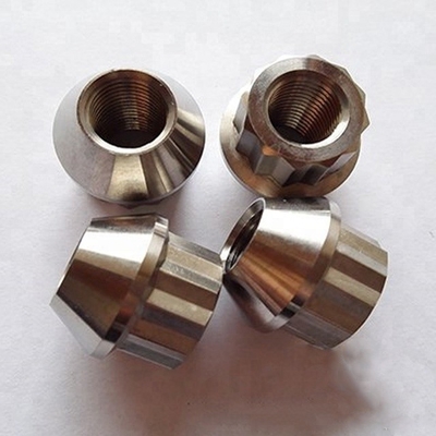 DIN Standard Plain Finish Titanium Flange Nuts voor 1/2-20 draadloos wielbevestigingscomponent