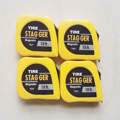 Gele kleur Racing Car Stagger Tape Measure Tap 10 voet * 1/4 &quot; met Imperial Measurement System en Magnetic Tools