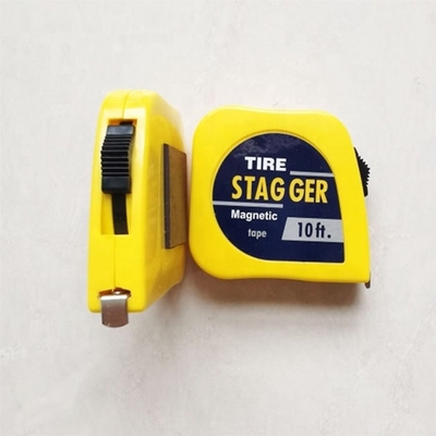 Gele kleur Racing Car Stagger Tape Measure Tap 10 voet * 1/4 &quot; met Imperial Measurement System en Magnetic Tools