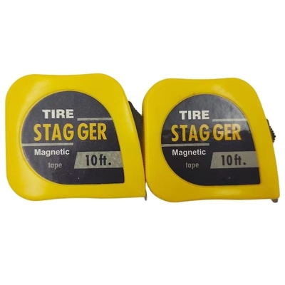Custom Logo Gele Magnetische Racingband Stagger Tape Meting met 10 voet lengte en 1/4&quot; bladbreedte