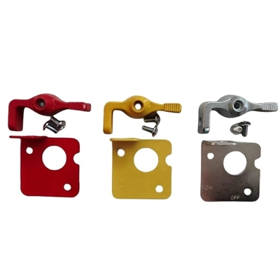 Standaard OE NO. Universal Car Fitment Master Disconnect Switch Lockout Lever Kit met batterijschakelaar in geel rood en zilver