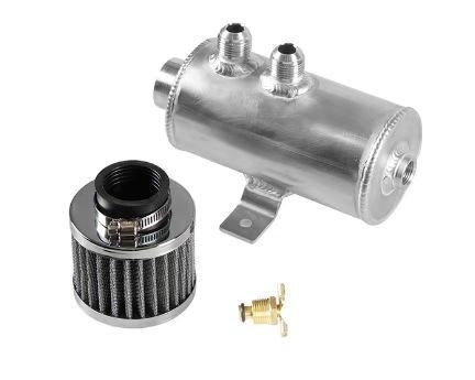 Universele 750 ml olie vangen kan Reservoir Tank gepolijst aluminium W / Breather Filter verward AN10 voor ongeëvenaarde prestaties