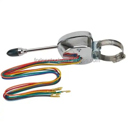 Zwarte universele Hot Rod Chrome Column Mount Turn Signal Switch met Hazard Knob en OEM Standard Size