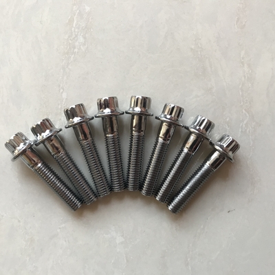 Sprint Car 12 PT BBS RS/RX Split Rim Bolts M7 x 32 Stalen Bolts binnen gechroomd voor ISO Standard