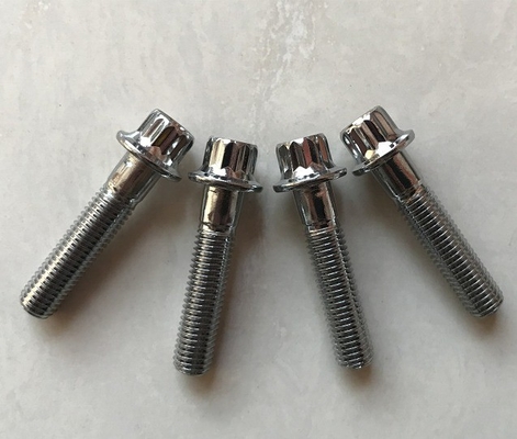 12 PT BBS RS/RX Split Rim Bolts M7 x 32 Steel Chrome-geplatte voor DIN Standard Performance Langdurige prestaties