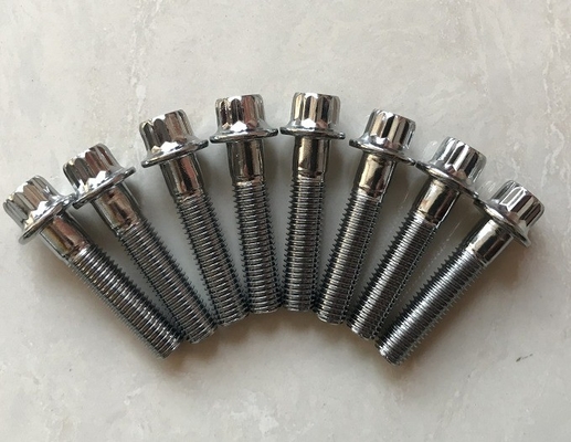 12 PT BBS RS/RX Split Rim Bolts M7 x 32 Steel Chrome-geplatte voor DIN Standard Performance Langdurige prestaties