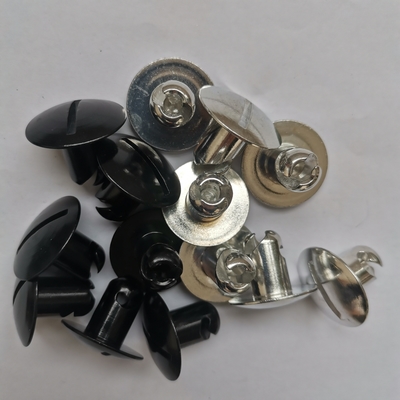 Universal Sprint Car Aluminium 1/4 Quarter Turn Dzus Fastener 716&quot; X.500&quot; Grote kop 1' Inch hoofd Zwart zilver met 1
