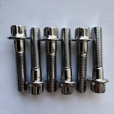 Performance M8 x1.25x 32MM Titanium Flange Bolt voor raceauto Zwart/groen/natuurlijke afwerking Op maat