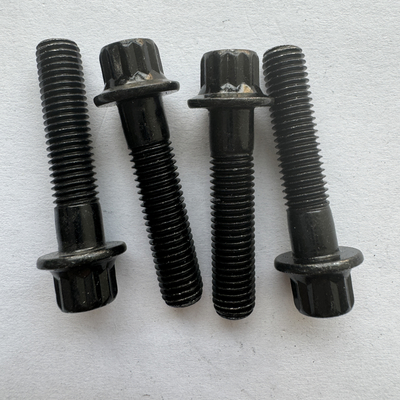 Standaard OE NO. Titanium Gr5 12 PT RS/RX Split Rim Kits M7 x 32 Bolt and Nut Flange Bolt Zwart voor universele auto montage