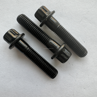 Standaard OE NO. Titanium Gr5 12 PT RS/RX Split Rim Kits M7 x 32 Bolt and Nut Flange Bolt Zwart voor universele auto montage