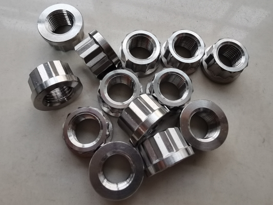 Universele zilver 1/2&quot; -20 12 PT Flange Nuts Titanium Heavy-Duty toepassingen gemakkelijker gemaakt met zilveren noten