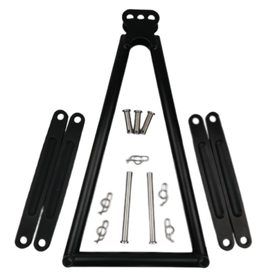 13-5/8&quot; Chromoly 4130 Sprint Car Racing Zwarte Jacobs Ladder Kit met 7&quot; Riem