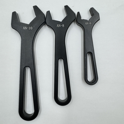 Universale autobevestiging 6PCS AN Spanner Set voor AN4-AN16 Fittings Racing CNC-onderdelen in zwart aluminium