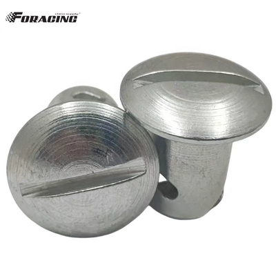 Universal Sprint Car Maxim Steel Quarter Turn Dzus Dome Hoofdknoppen 7/16&quot; X.550&quot; Zilver