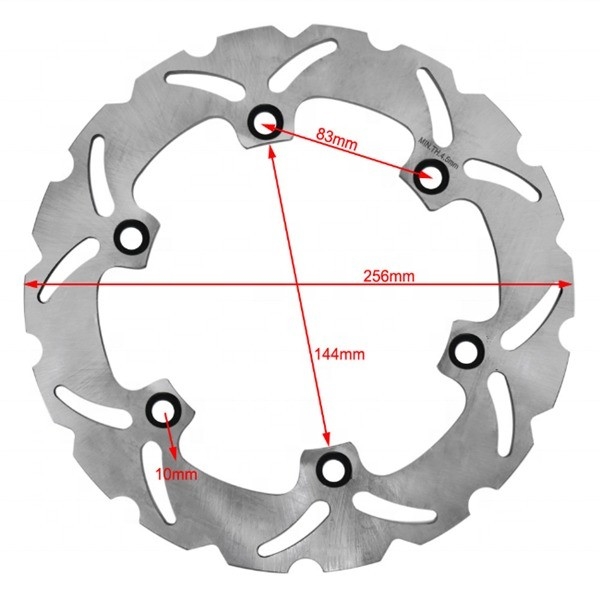 Titanium 256MM remplaat rotor vervanging speciaal ontworpen voor Honda XLV VARADERO 1000 XLV VARADERO ABS 1000 motorfietsonderdelen