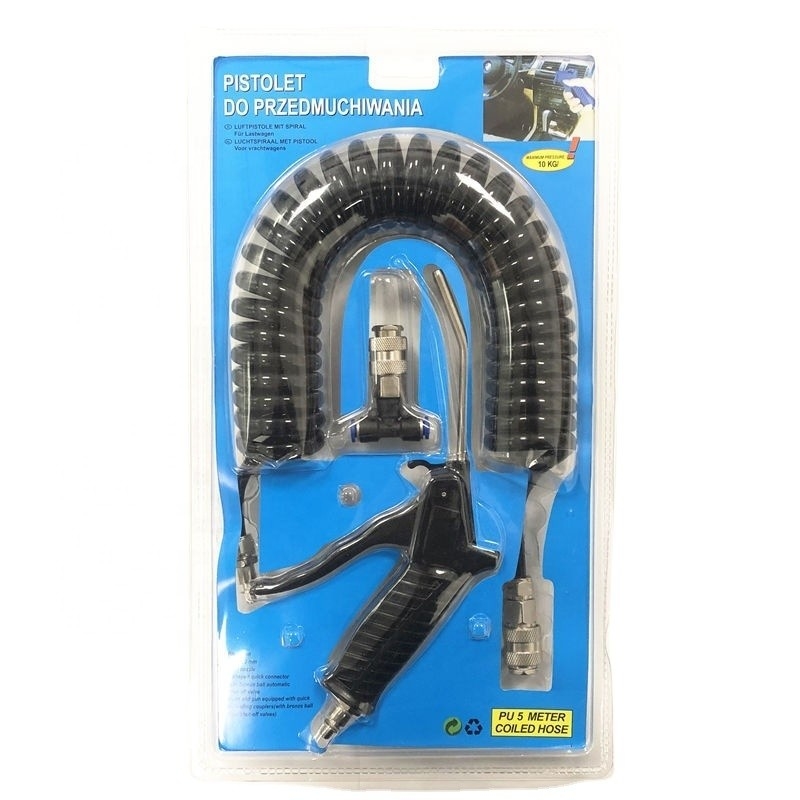Op maat gemaakte ondersteuning 5m terugslag slangpijp Air Duster Blow Gun Gemiddeld luchtverbruik voor auto Truck Truck Stofblazer Reiniging