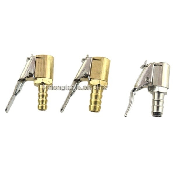 Universal Car Fitment 6mm Slang Messing Body Air Chuck met Zink Alloy Clip De ultieme vervangings-/reparatieoplossing