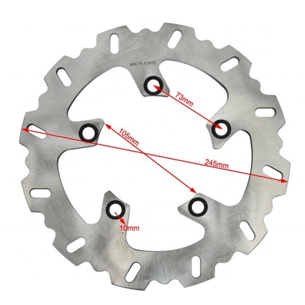 245 mm dikte achterremsplaat rotor voor Yamaha FZ6 600 FZ6 Fazer 600 Road Motorcycle gemaakt van duurzaam roestvrij staal
