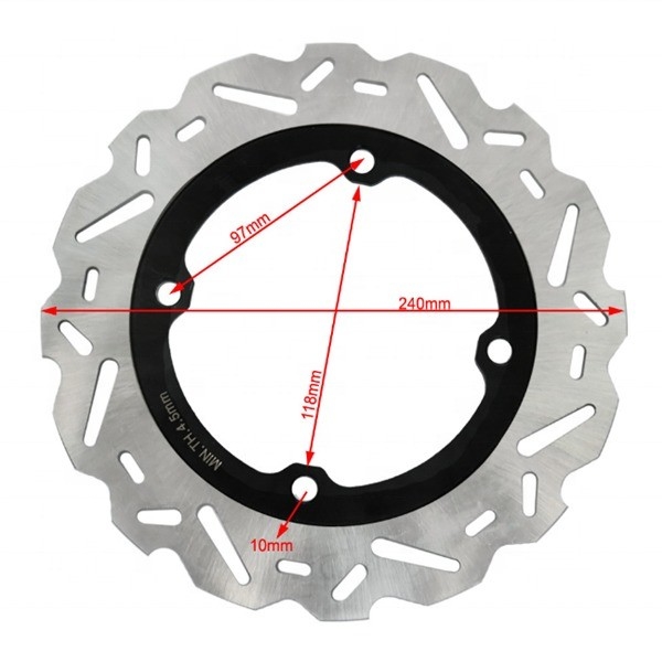 Achterste positie 240mm vaste schijferremrotor voor Honda Racing Bike CB F 500 CB X 500 CB R 500 Soepel en stil remmen