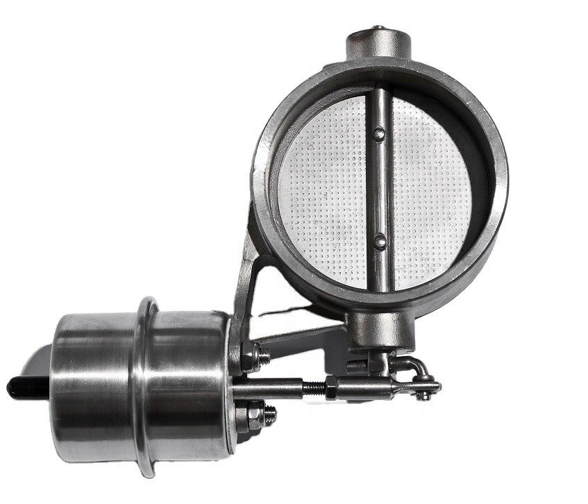 Universal jaar roestvrij staal uitlaatklep set met vacuüm actuator 2,5 &quot;pijp open en dicht Universal Car Make