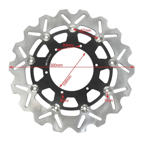 105mm ID 300MM Floating Brake Disc van roestvrijstalen motorfiets voor BMW F 650 F 650 CS F 650 GS 4,5 mm Dikte en remmen