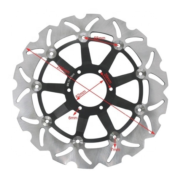 6 Montage gaten 296MM roerende rem schijf motorfiets voor Honda CBR F 600 Crossrunner 800 VFR 800